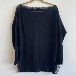 NWOT Twin-Set Simona Barbieri Tunic Sweater with Lace Size Small